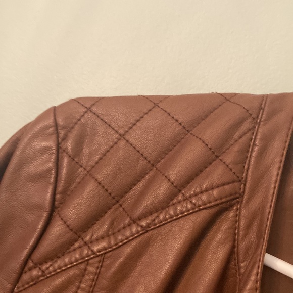 Calvin Klein brown leather jacket size medium - Picture 10 of 12